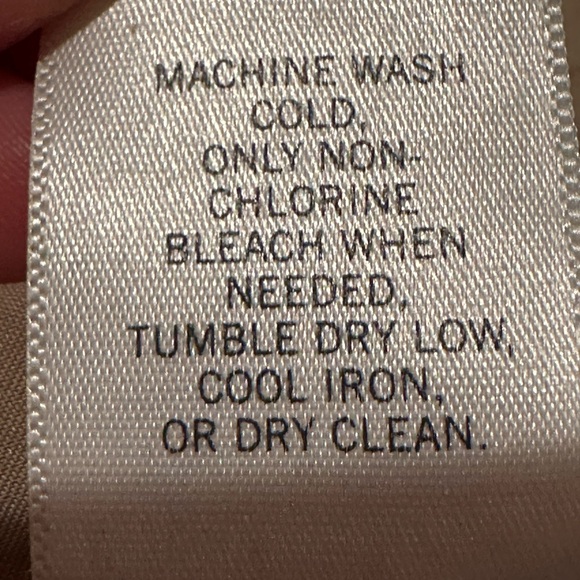 Banana Republic Tan Light Straight Wide Leg Low Rise Wool  Dress Pants Sz 8P - Picture 9 of 12